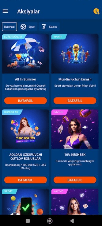 Mostbet.apk dagi bonuslar